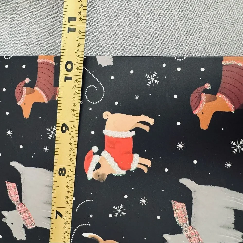 Christmas Holiday Dogs Dachshund Pug Beagle Schnauzer Gift Bag